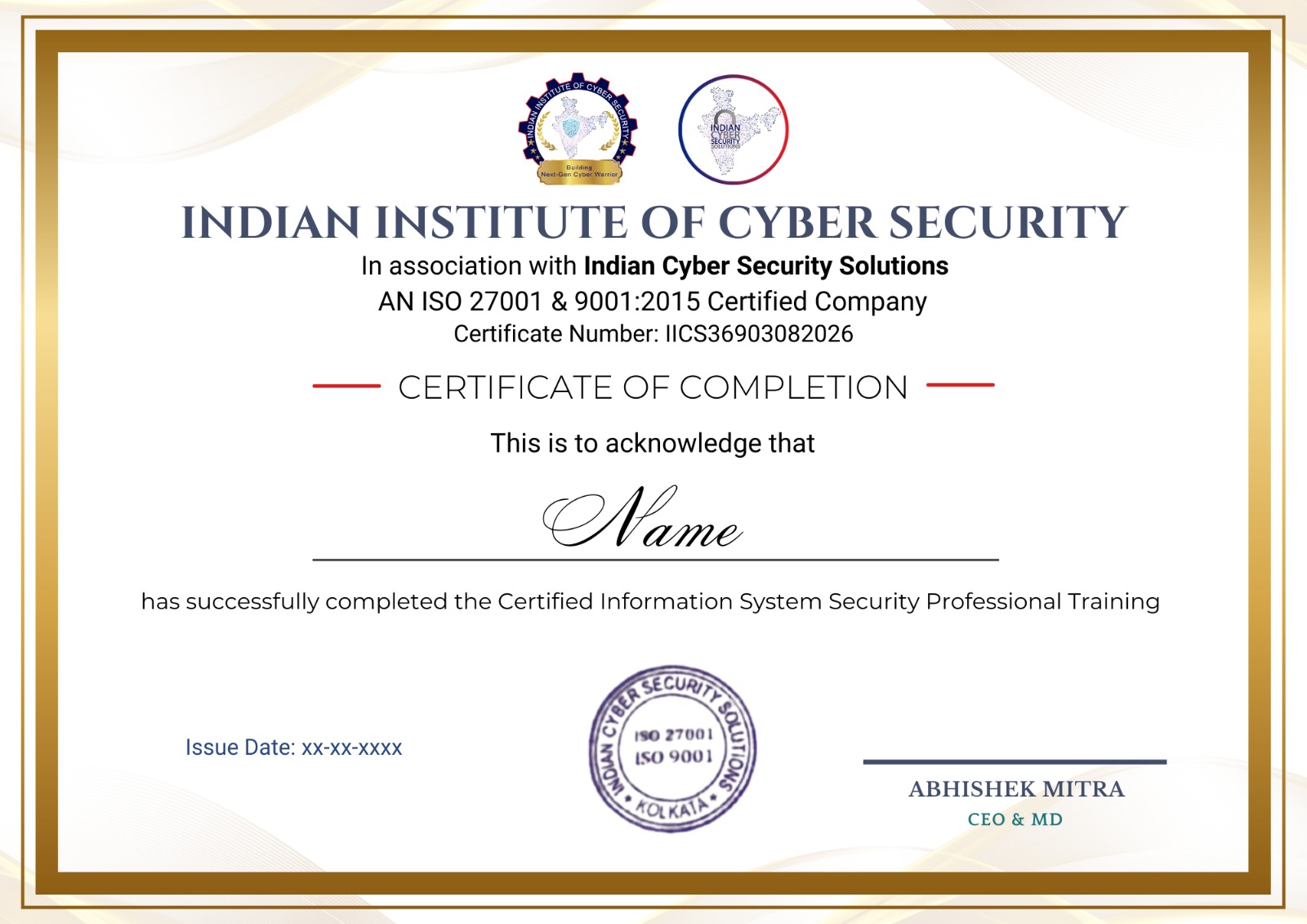 CISSP Training Course in Kolkata