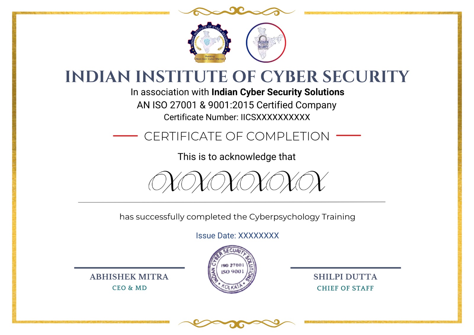 Cyber Psychology Training Course in India