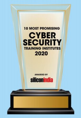 Indian Cyber Security Solutions is awarded the 2nd position as the  " 10 Most Promising Cyber Security Training Institute in India 2020 " 